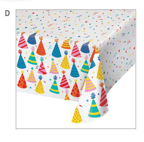 Hats off Birthday Paper Table Cover 54"x96"