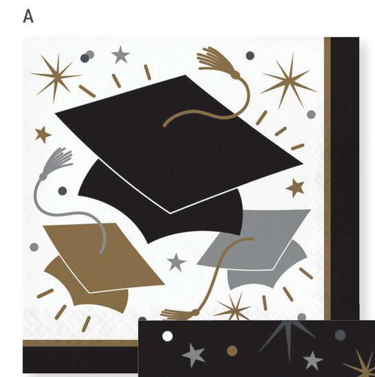 Glowing Grad Paper Luncheon Napkins 16 per package