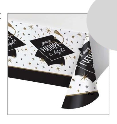 Glowing Grad Paper Table Cover 54" x 96" 1 per package