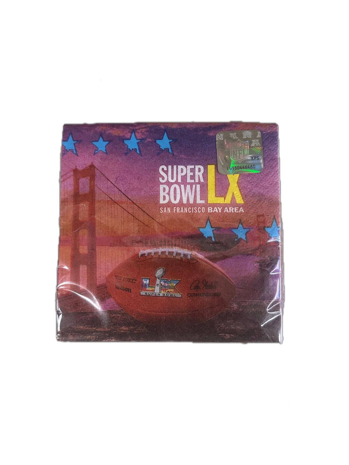 Super Bowl LX Santa Clara Theme Paper Beverage Napkins – 16 Pack