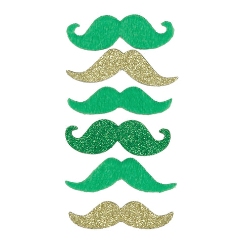 St. Patrick's Day Moustaches 6pc  Novelty Pack