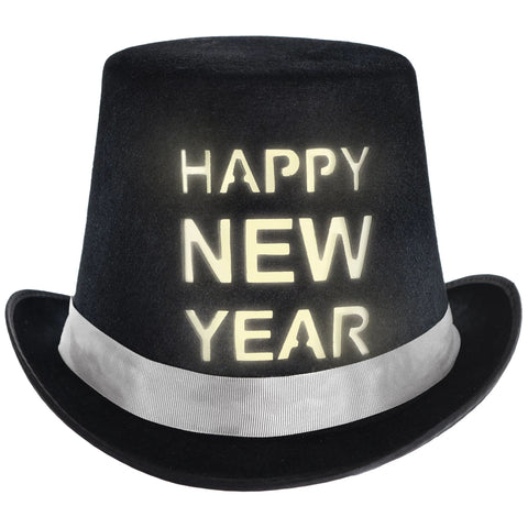 Happy New Year Light-Up Top Hat