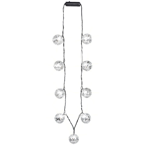 Disco Balls Light Up Necklace Lighted Length, 53.1" Total Length, 70.8"