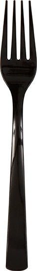 Midnight Black Plastic Forks 18ct