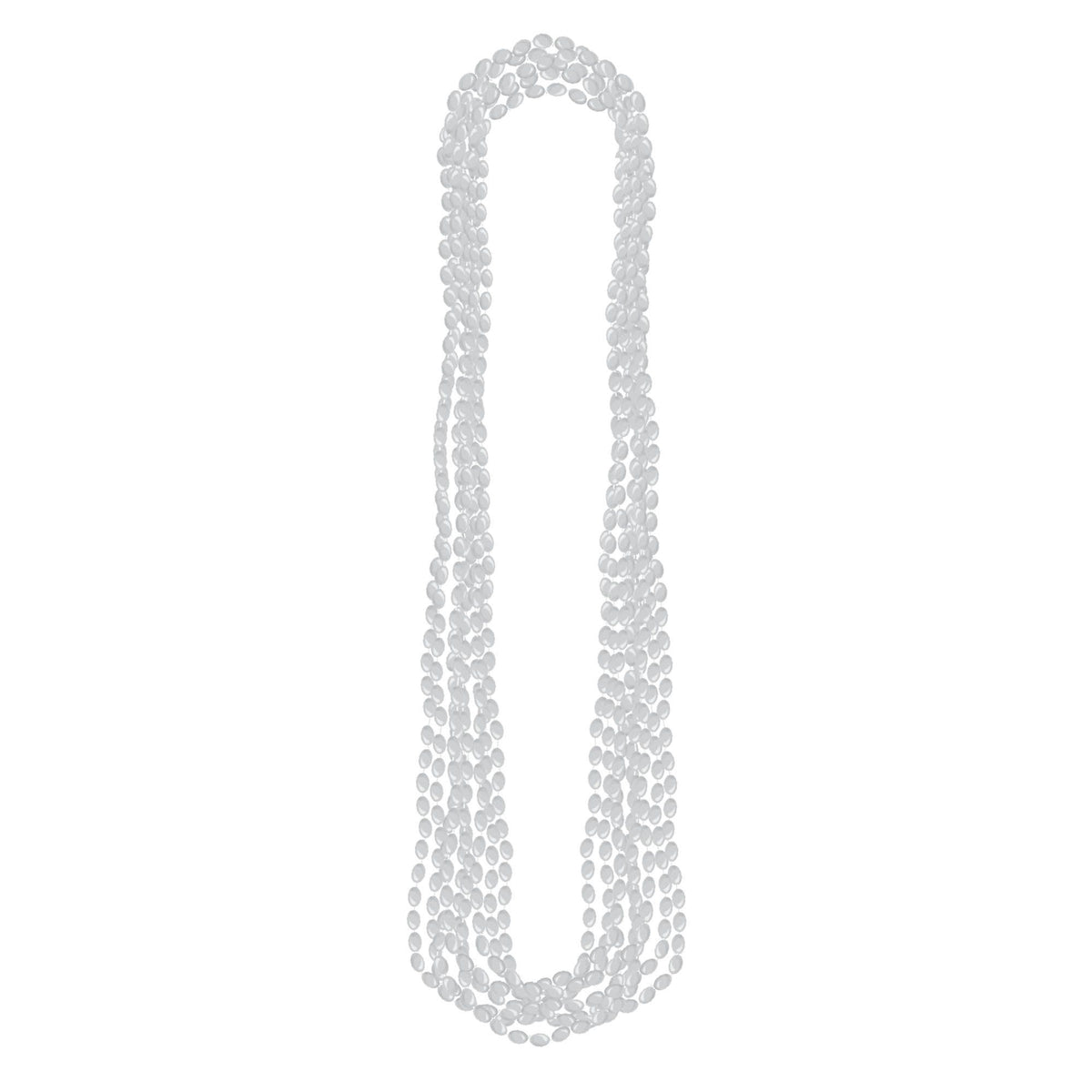 Silver Metallic Bead Necklaces