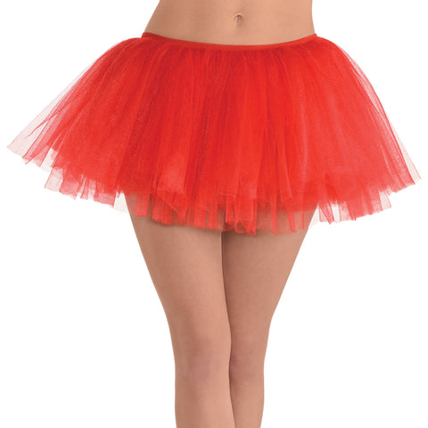 Red Adult Tutu Skirt | Lightweight Layered Tulle for Costumes, Races, Parties & Events