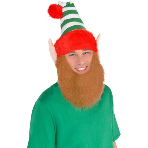 Elf Hat With Attached Beard