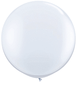 White 3 ft  Qualatex Profesional Quality Latex Balloon 2 count package