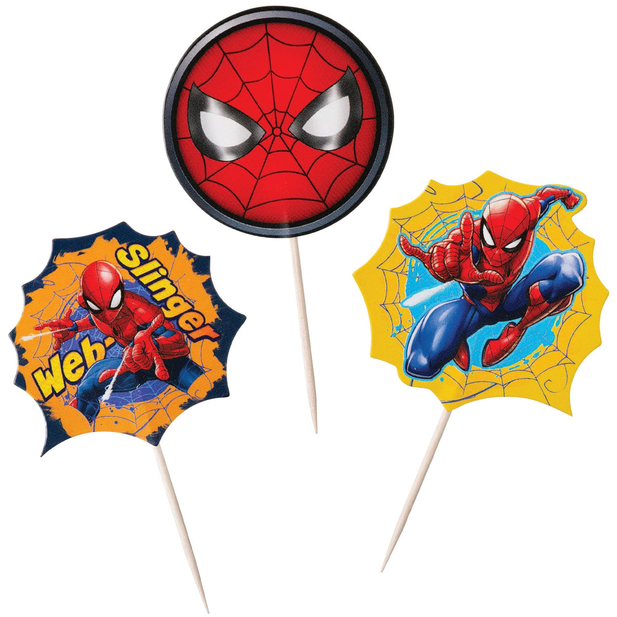 Spiderman Party Cupcake  Picks