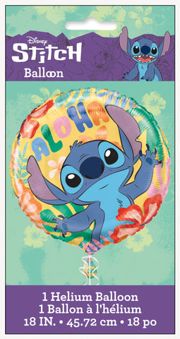 Disney Stitch 18" Round Foil Balloon – Packaged Party Balloon