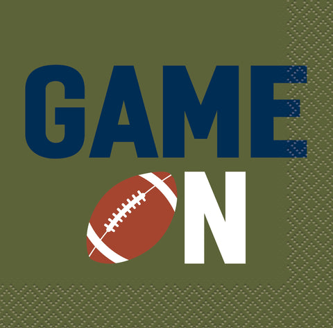 Tailgate Football Game On" Beverage Napkins  16ct"