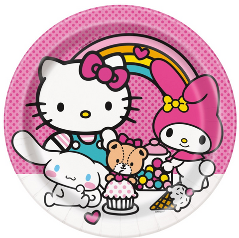 Hello Kitty and Friends 9” paper plate 8ct