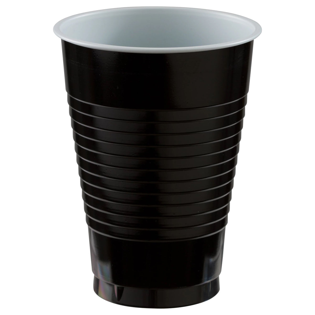 Black 12 oz. Plastic Cups
