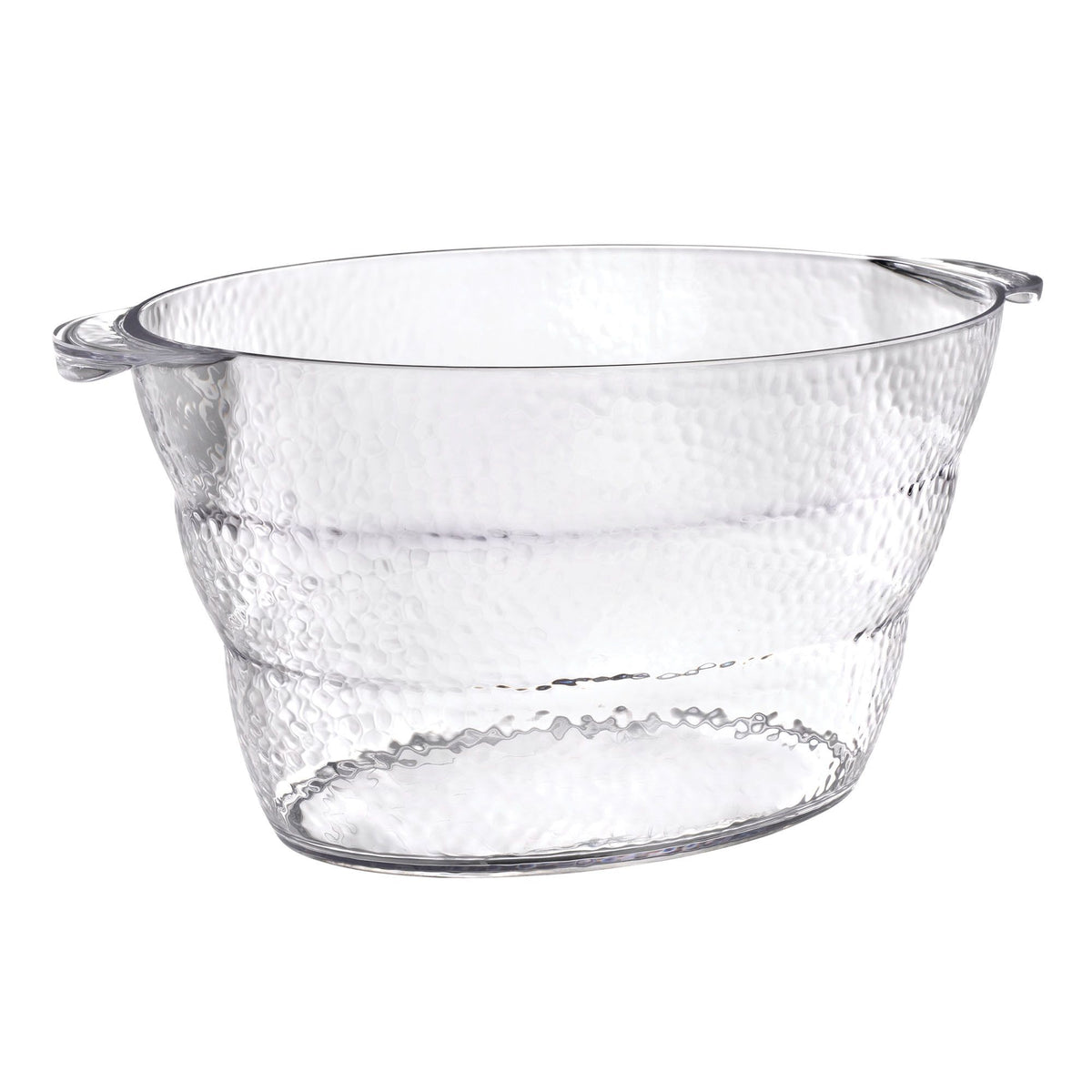 Hammered Clear Beverage Tub w/Handles