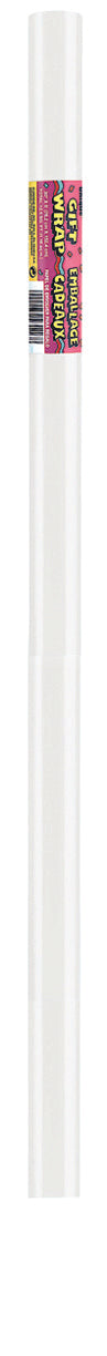 White Solid Color Gift Wrap – 30 in x 5 ft Wrapping Paper Roll