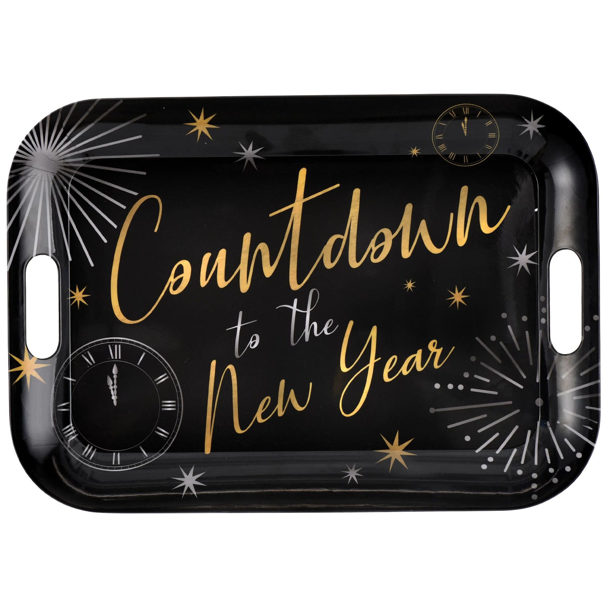 Countdown To The New Year  Melamine Tray 13" x 18 1/2"