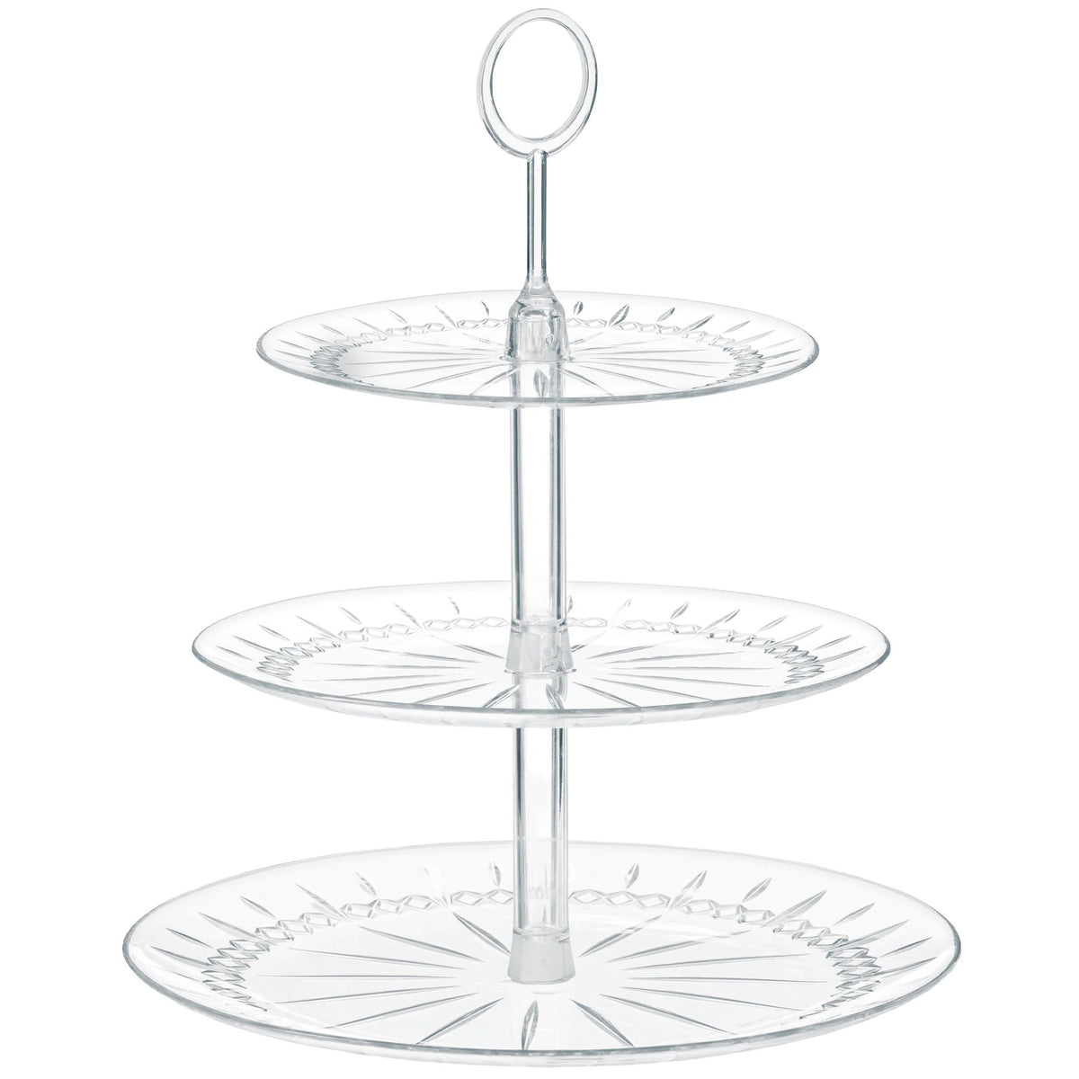 3 Tier Crystal Treat Stand Handle