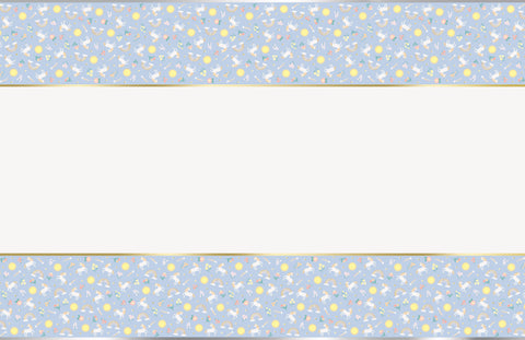 Dainty Unicorn Rectangular Foil Table Cover  54 x 84" - Short Fold"