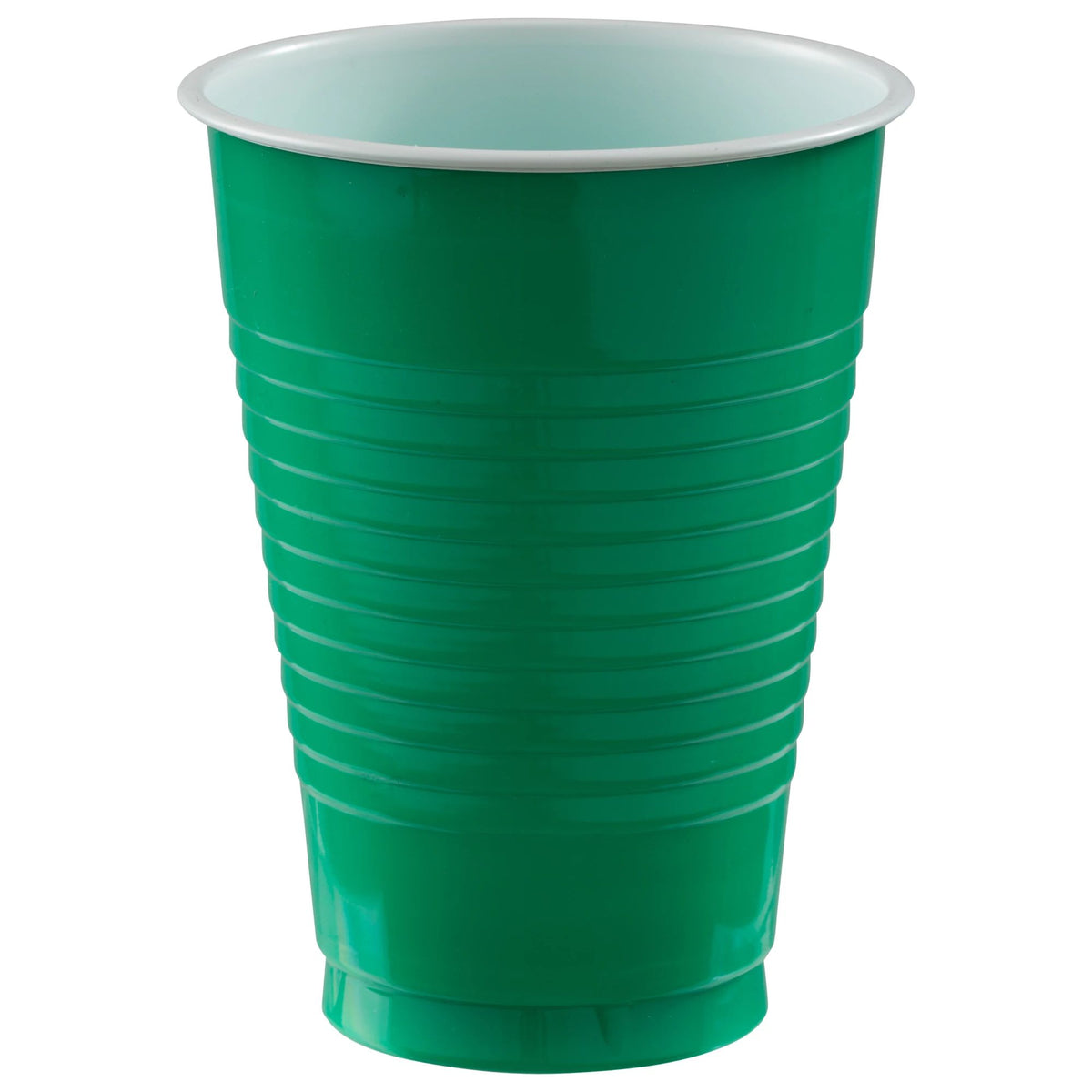 Festive Green 12oz Plastic Cups- 50 ct