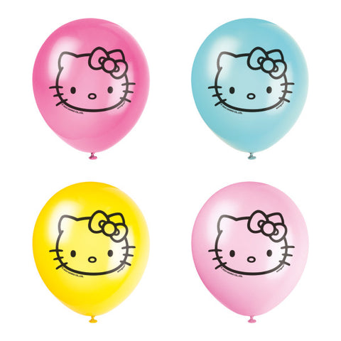 Assorted Hello Kitty balloons showing colorful designs and character prints Party Fair Manahawkin NJ