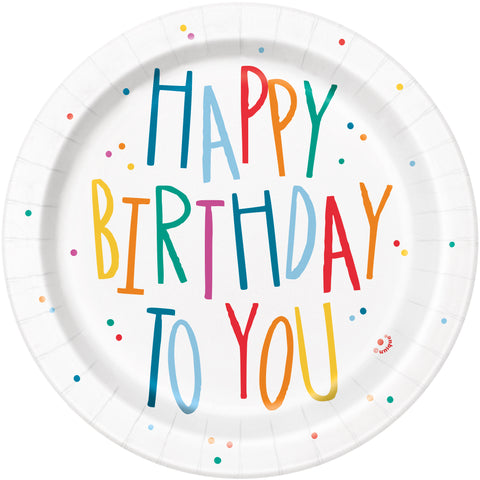 Birthday Mayhem Round 7 Dessert Plates  8ct"