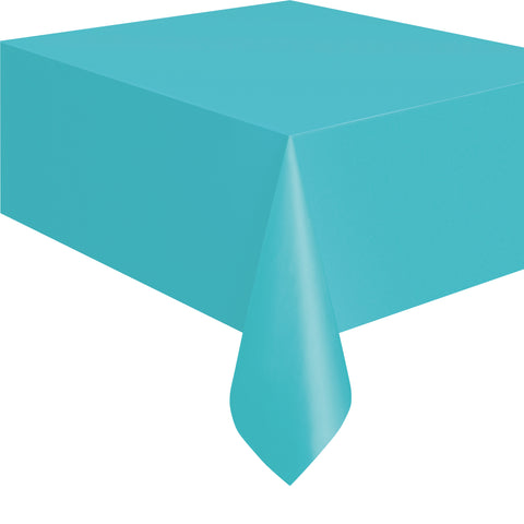 Teal Plastic Table Cover 54"x 108",  1 Per Package