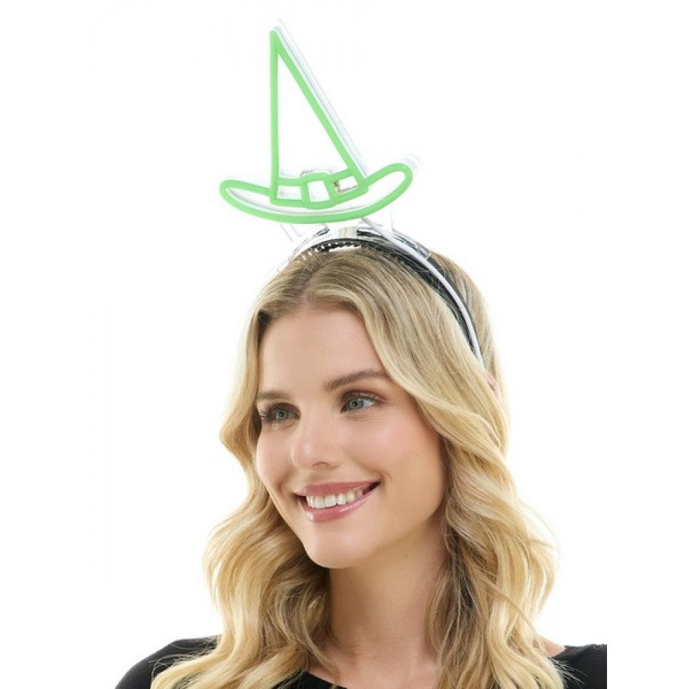 Light-Up Green Witch Headband