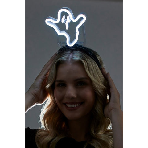 Light-Up White Ghost Headband