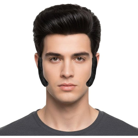 Rockabilly Wig with Sideburns featuring a retro pop-star hairstyle for costume parties, in Manahawkin, NJ at Party Fair.