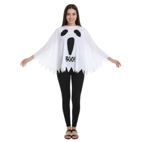 Ghost Costume Poncho featuring a ghost-inspired design and playful “Boo!” detail in Manahawkin, NJ at Party Fair.