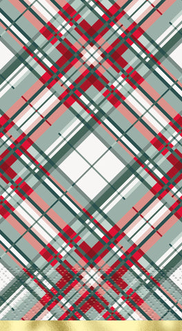 Holly Days Christmas Guest Napkins – 16ct Foil Stamped | Holiday Party Tableware