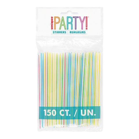 Mixer Straws - Striped  150ct