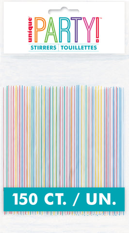 Mixer Straws - Striped  150ct