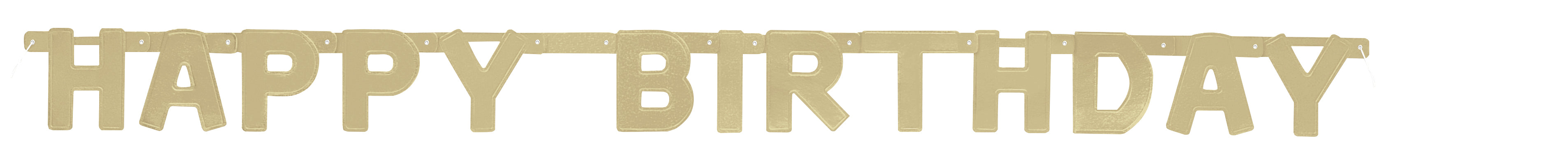 Happy Birthday Gold Deluxe Banner – 4ft Jointed Letter Party Decoration for Birthdays