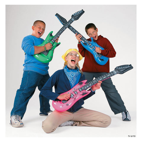 Inflatable Rock ’N’ Roll Guitar  Material: Vinyl. Size: Inflated,