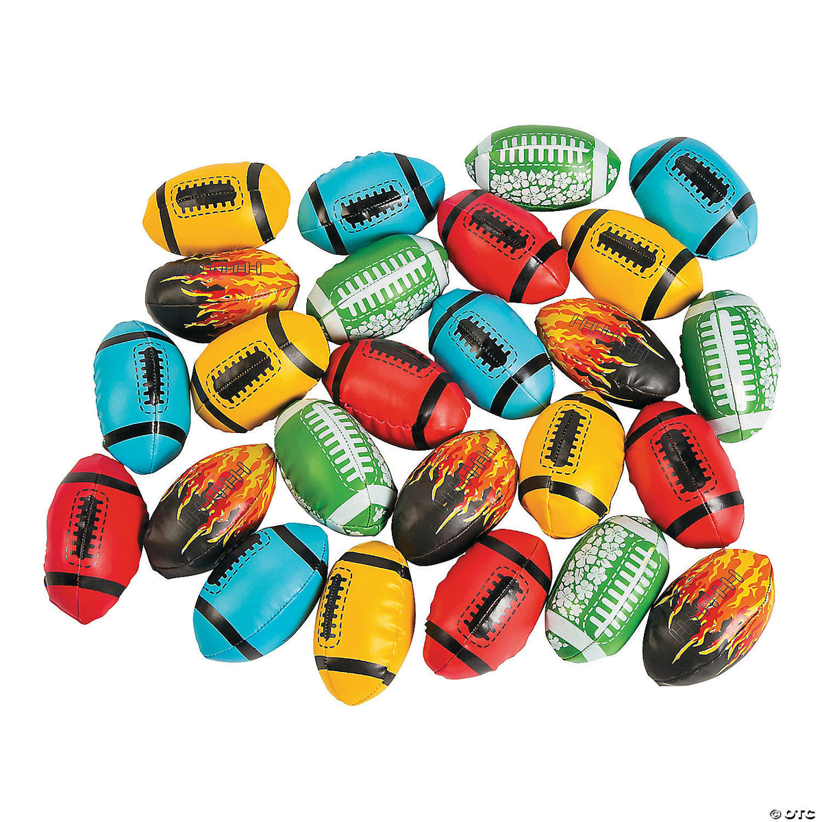 Mini Vinyl Football 4”Assorted styles 1 per package