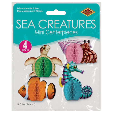Sea creatures centerpiece packaging showing 4 piece set Party Fair Manahawkin NJ party supplies