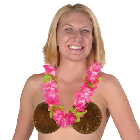 Coconut Bra One size Made with Real Coconuts Adjustable Strap 1 per package