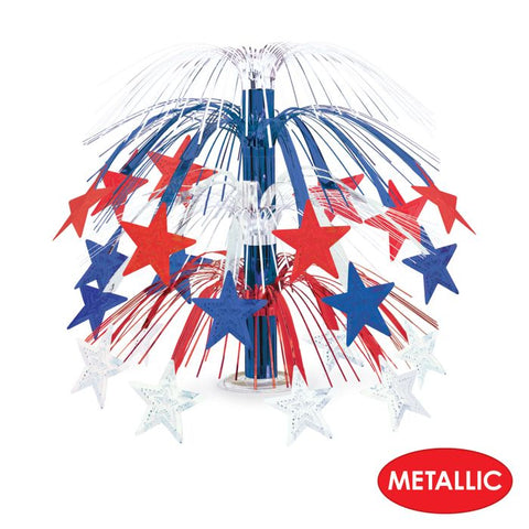 Star Cascade Red ,White, and Blue Centerpiece 1 per package