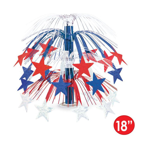 Star Cascade Red ,White, and Blue Centerpiece 1 per package