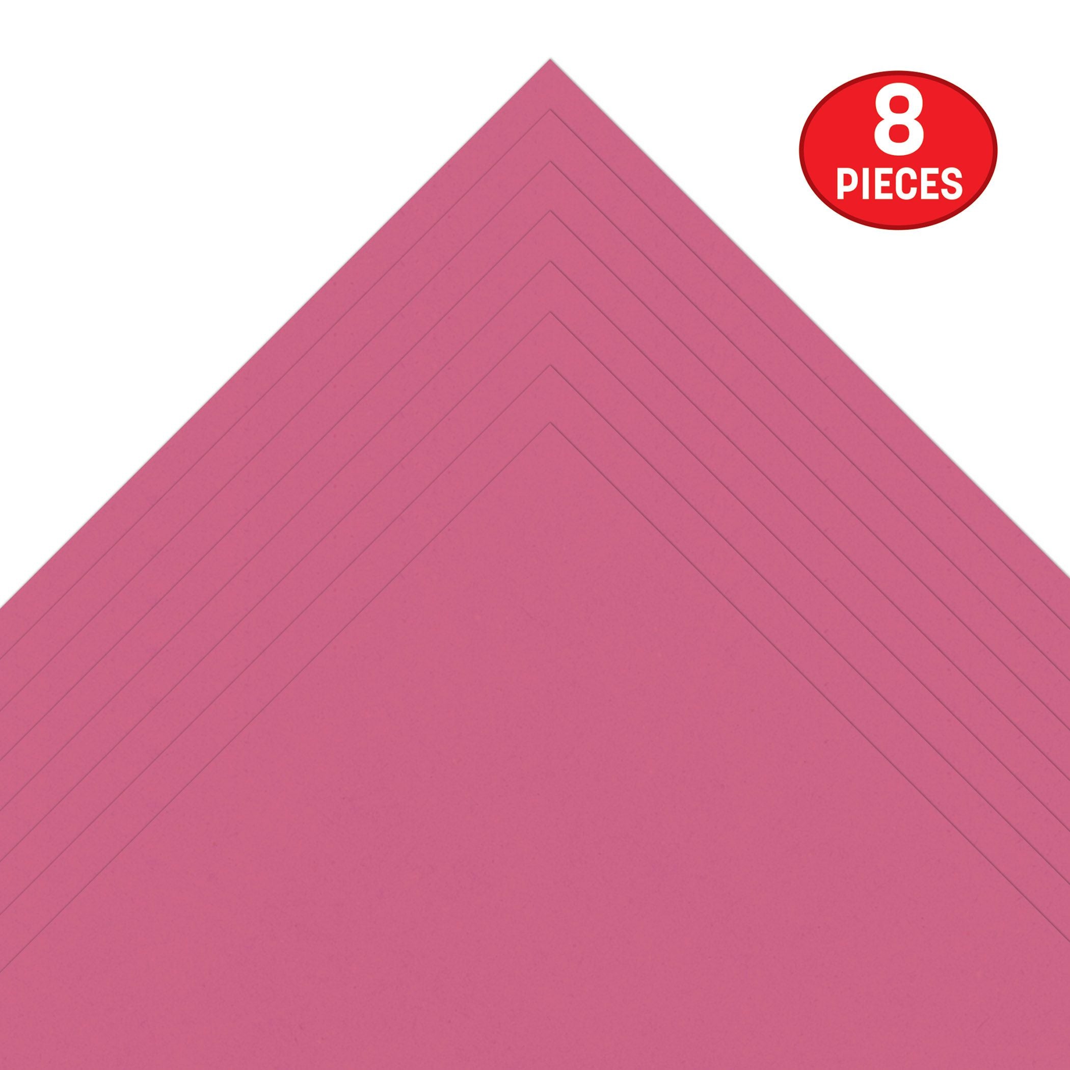 Pack of 8 hot pink tissue paper sheets
