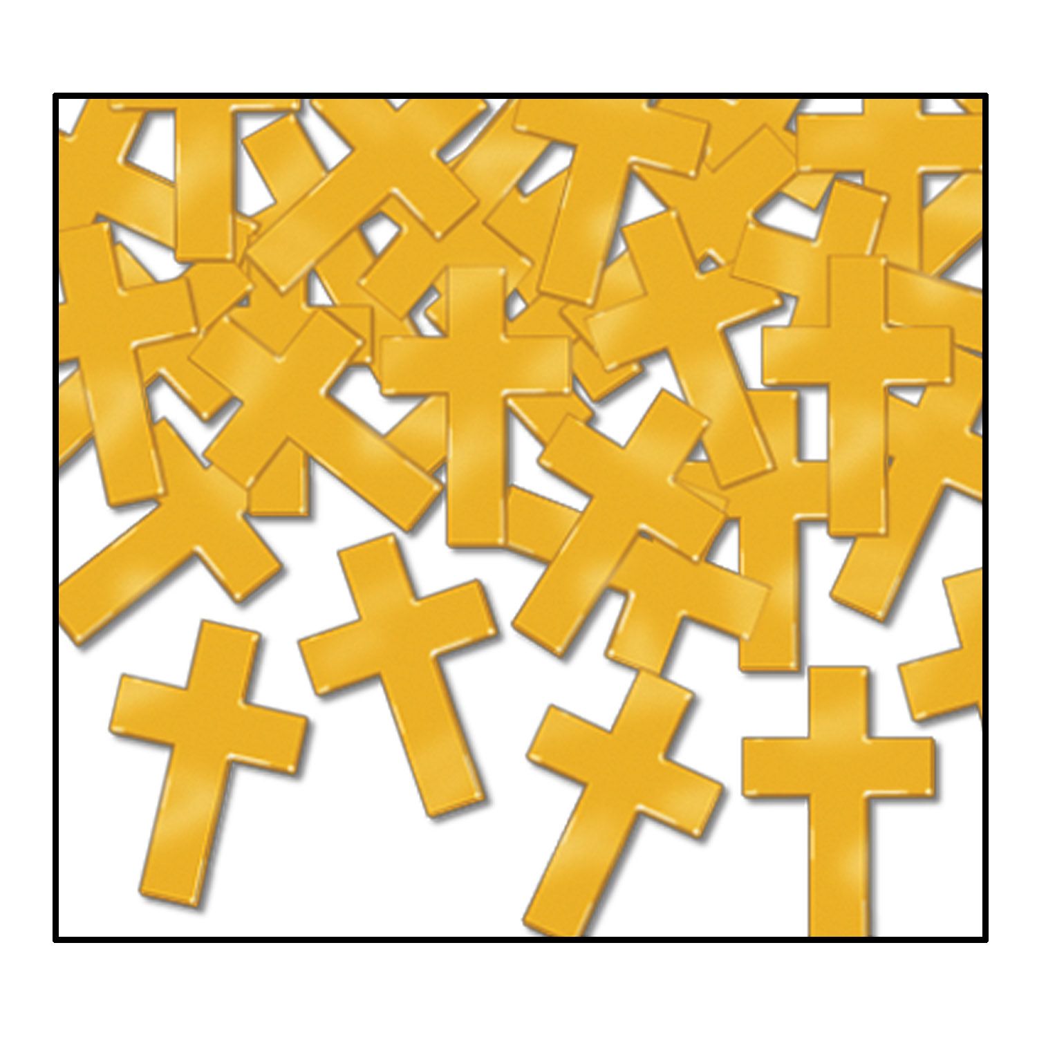 Fanci-Fetti gold cross confetti 1oz metallic decoration for parties in Manahawkin, NJ
