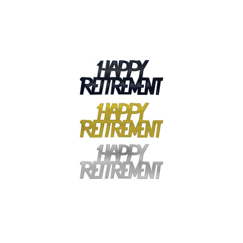 Happy Retirement Fanci-Fetti – 1/2 oz Black, Gold & Silver Confetti for Retirement Party Decor