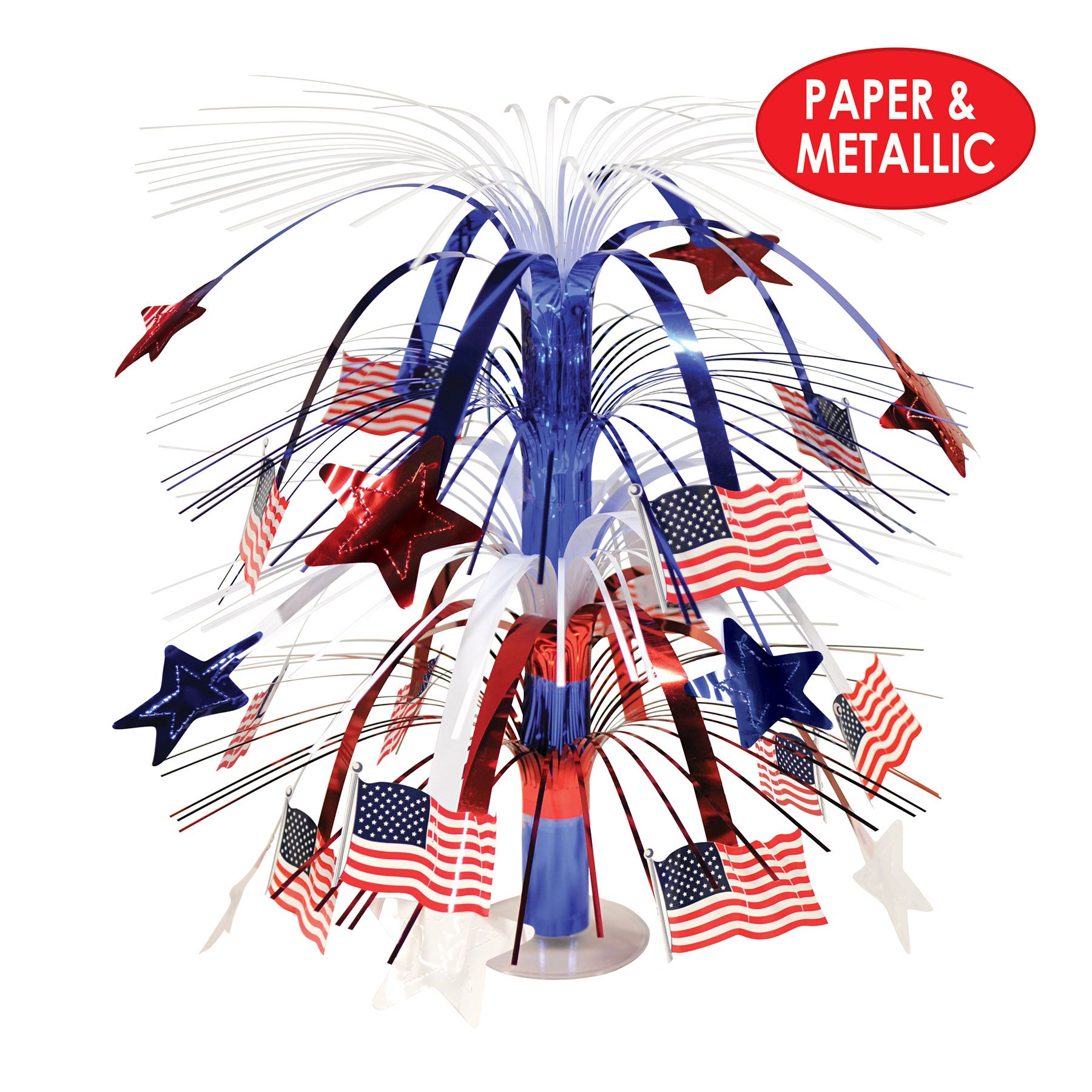 Patriotic Flag Cascade Centerpiece Manahawkin, NJ Party Fair Fourth of July centerpiece