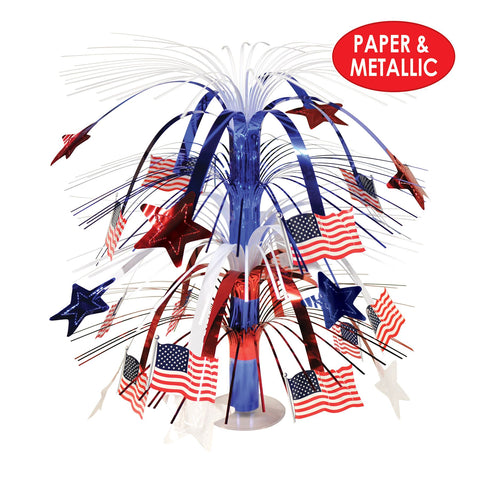Patriotic Flag Cascade Centerpiece Manahawkin, NJ Party Fair Fourth of July centerpiece