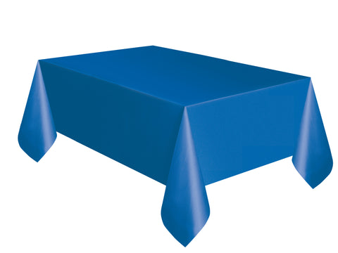 Royal Blue Plastic Table Cover 54"x 108",  1 Per Package