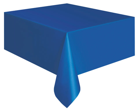 Royal Blue Plastic Table Cover 54"x 108",  1 Per Package