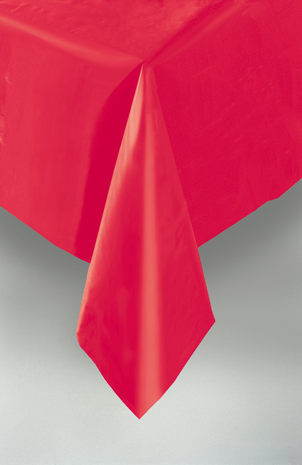 Red 54" x 108" Plastic Table Cover