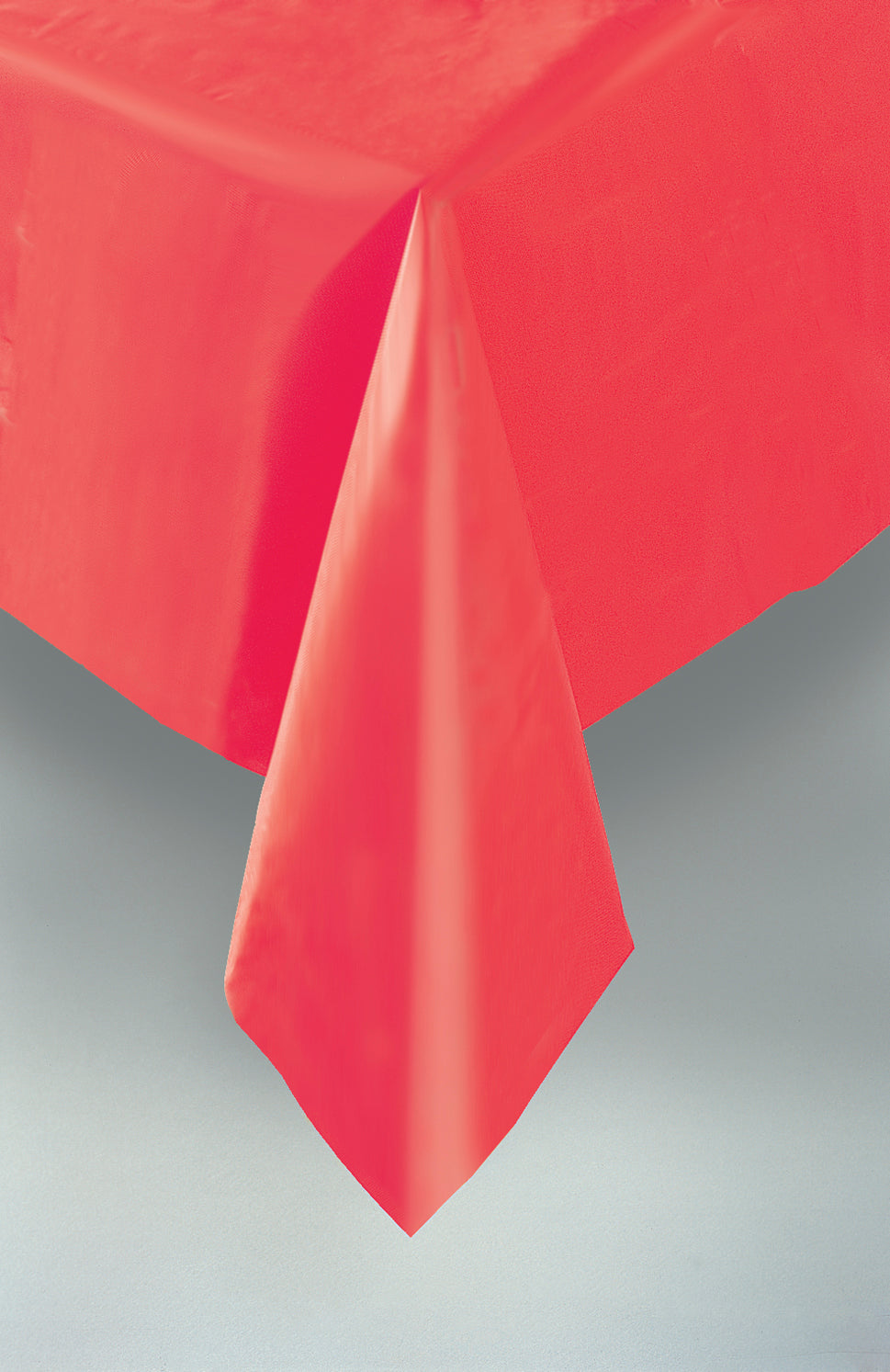 Red 54" x 108" Plastic Table Cover