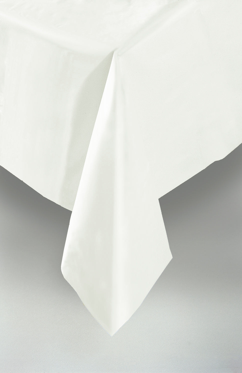 White Plastic Table Cover – 54" x 108" Rectangular Party Tablecloth